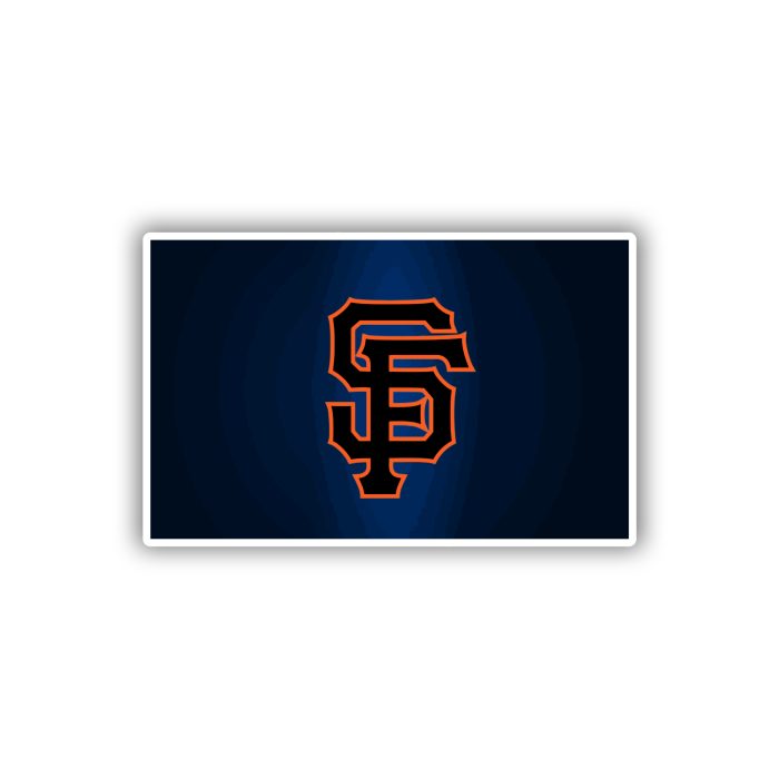 San Francisco Giants - Blue Background with SF - Iron On - Custom Size