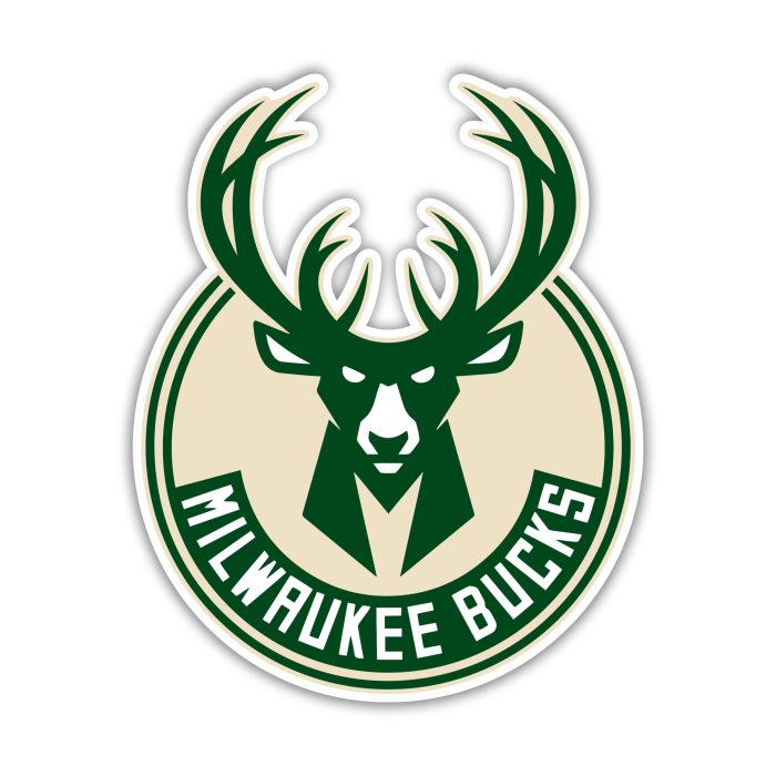 Milwaukee Bucks - Cream Circle With Green Deer And Name - Temporary Tattoo