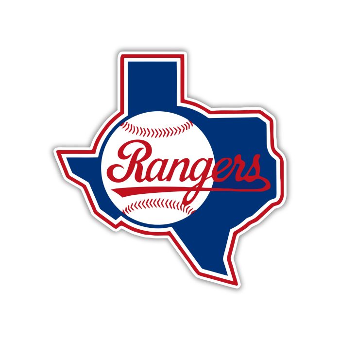 Texas Rangers - State - Iron On - Custom Size