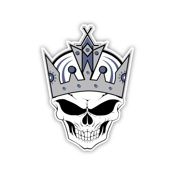 Los Angeles Kings - Skull - Iron On - Custom Size