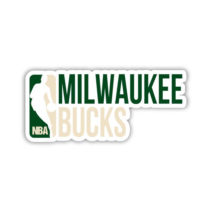 Milwaukee Bucks - NBA Logo With Name - Temporary Tattoo