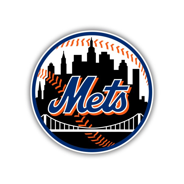 New York Mets - Black Circle with Bridge - Iron On - Custom Size