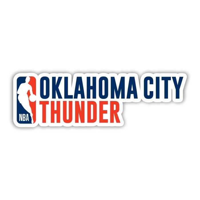 Oklahoma City Thunder - NBA Logo With Name - Temporary Tattoo