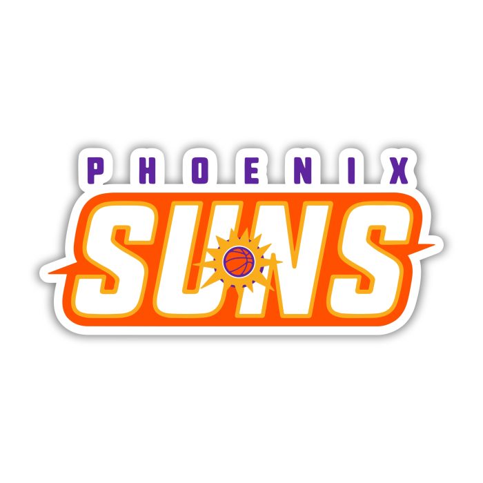 Phoenix Suns - Name With Sun - Temporary Tattoo