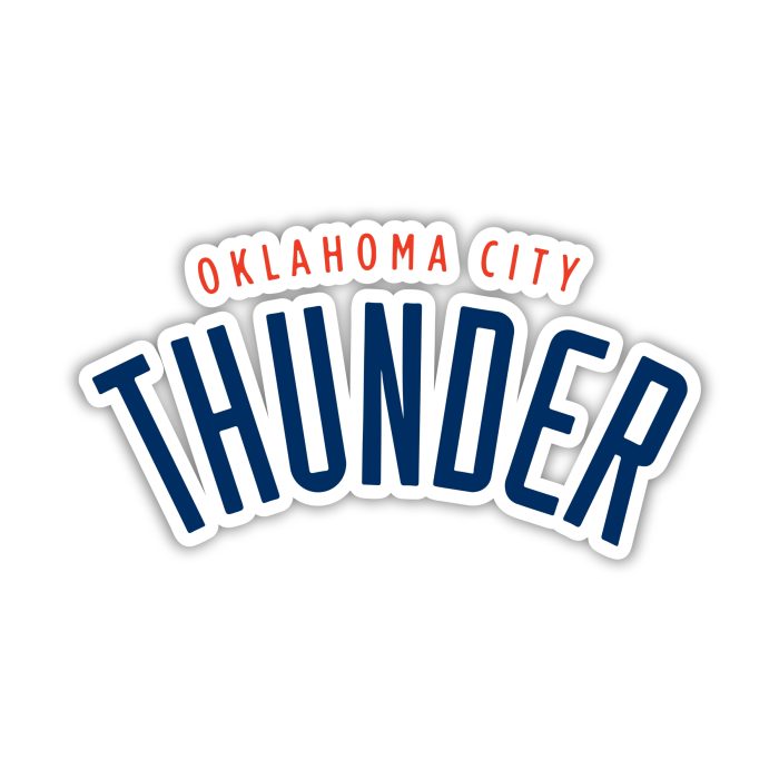 Oklahoma City Thunder - Name - Iron On - Custom Size