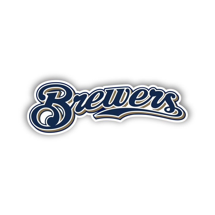 Milwaukee Brewers - Cursive Brewers - Iron On - Custom Size