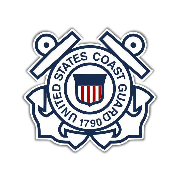 Coast Guard Full Color Vinyl Decal