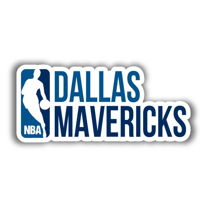 Dallas Mavericks - NBA Logo With Name - Temporary Tattoo