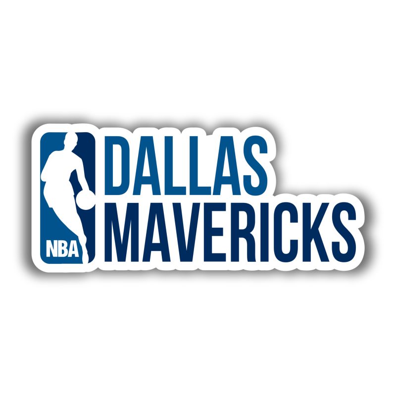 Dallas Mavericks - NBA Logo With Name - Temporary Tattoo