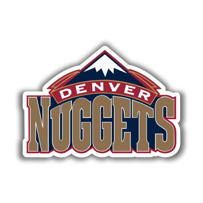 Denver Nuggets - Mountain With Gold Name - Temporary Tattoo