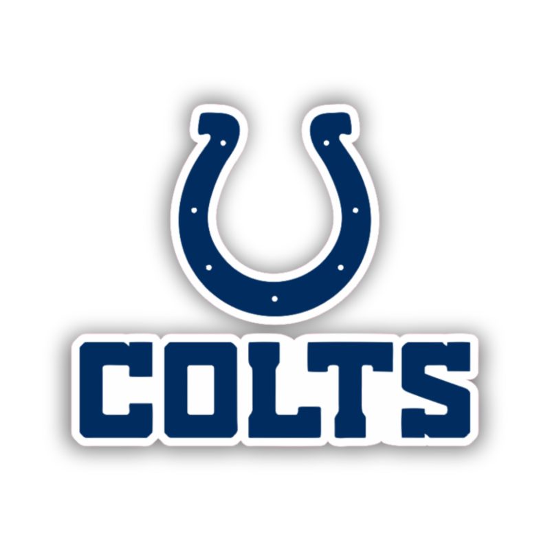 Indianapolis Colts - Horseshoe With Colts Below - Temporary Tattoo