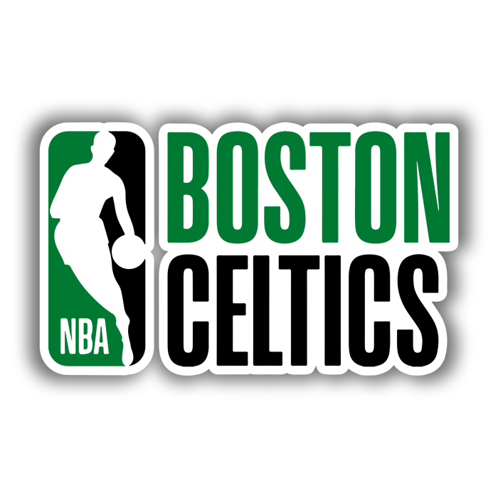 Boston Celtics - NBA Logo - Full Color Vinyl Sticker - Custom Size