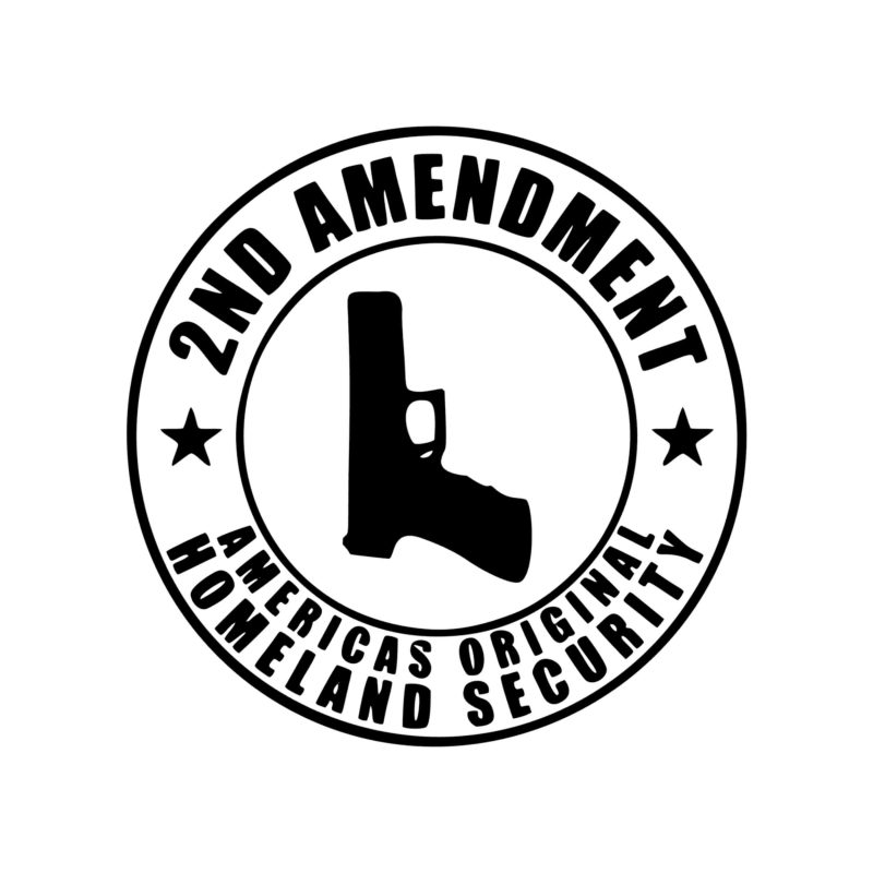 Second Amendment Vinyl Decal - Custom Size
