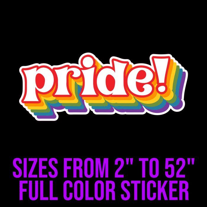 Pride Full Color Vinyl Decals - Custom Size