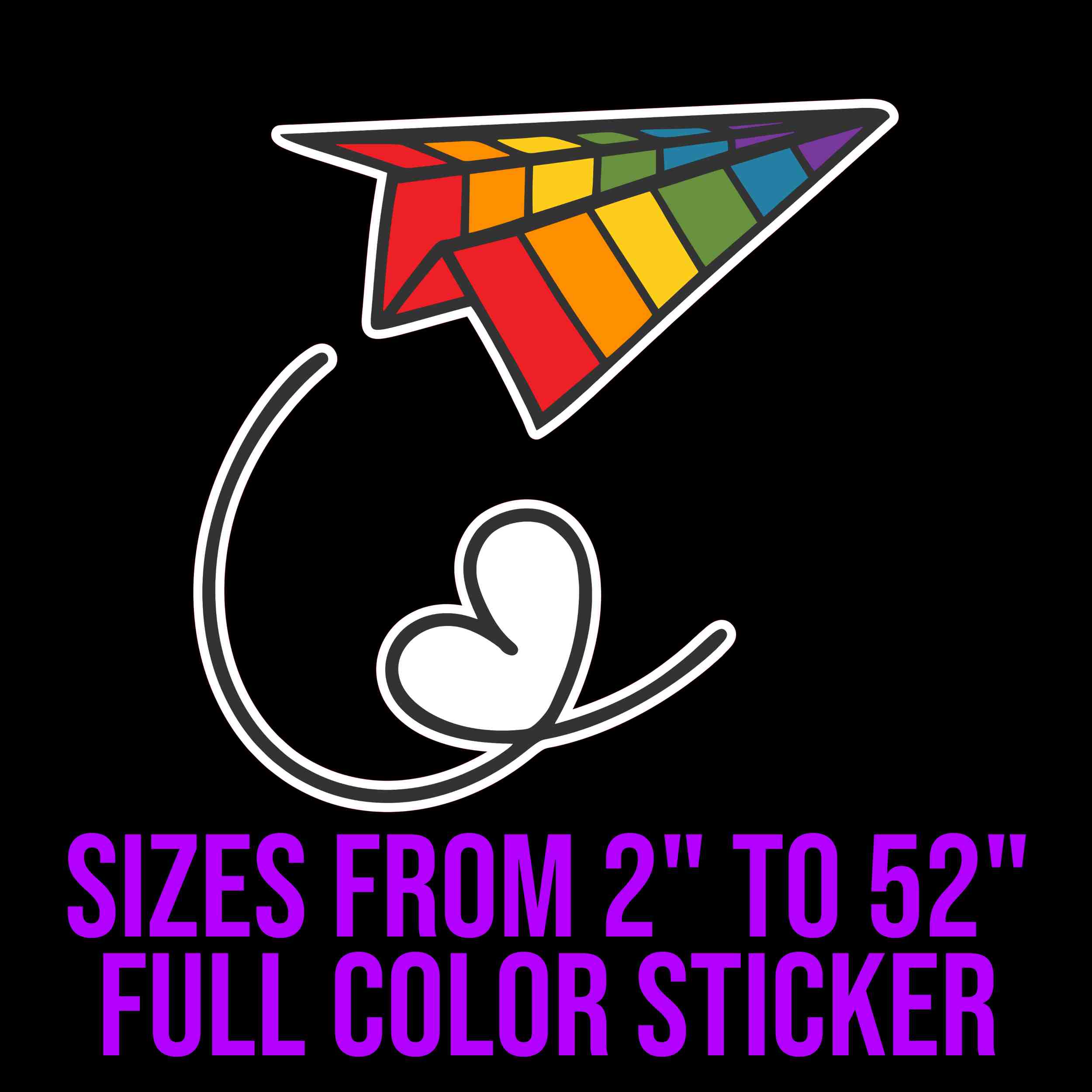 Pride Full Color Vinyl Decals - Custom Size