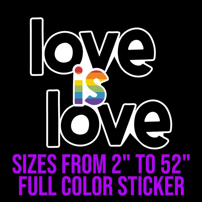Pride Full Color Vinyl Decals - Custom Size