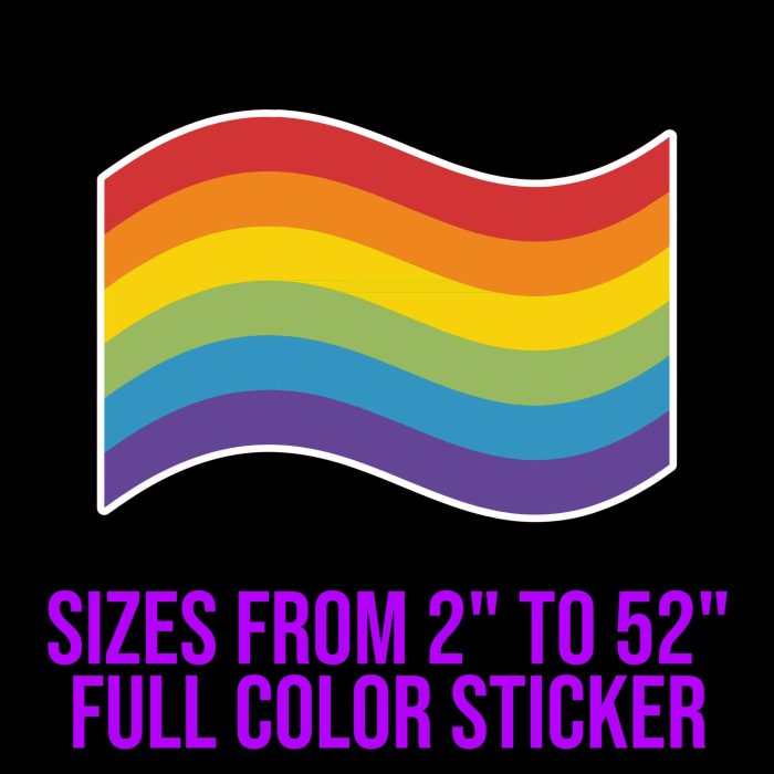 Pride Full Color Vinyl Decals - Custom Size