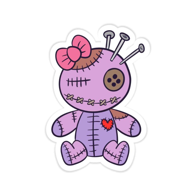Voodoo Doll Full Color Vinyl Decal - Custom Size