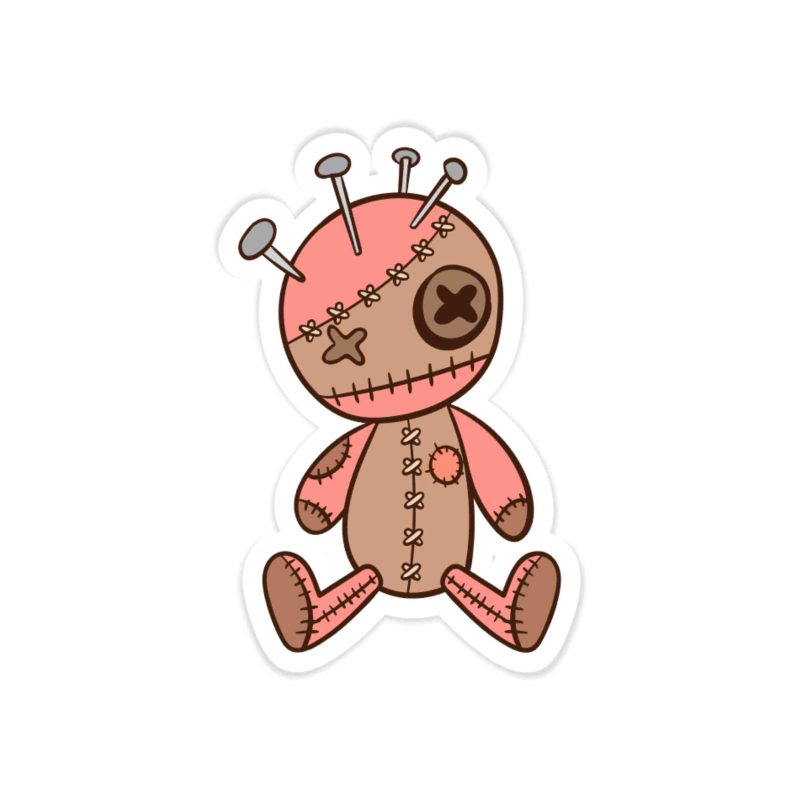 Voodoo Doll Full Color Vinyl Decal - Custom Size