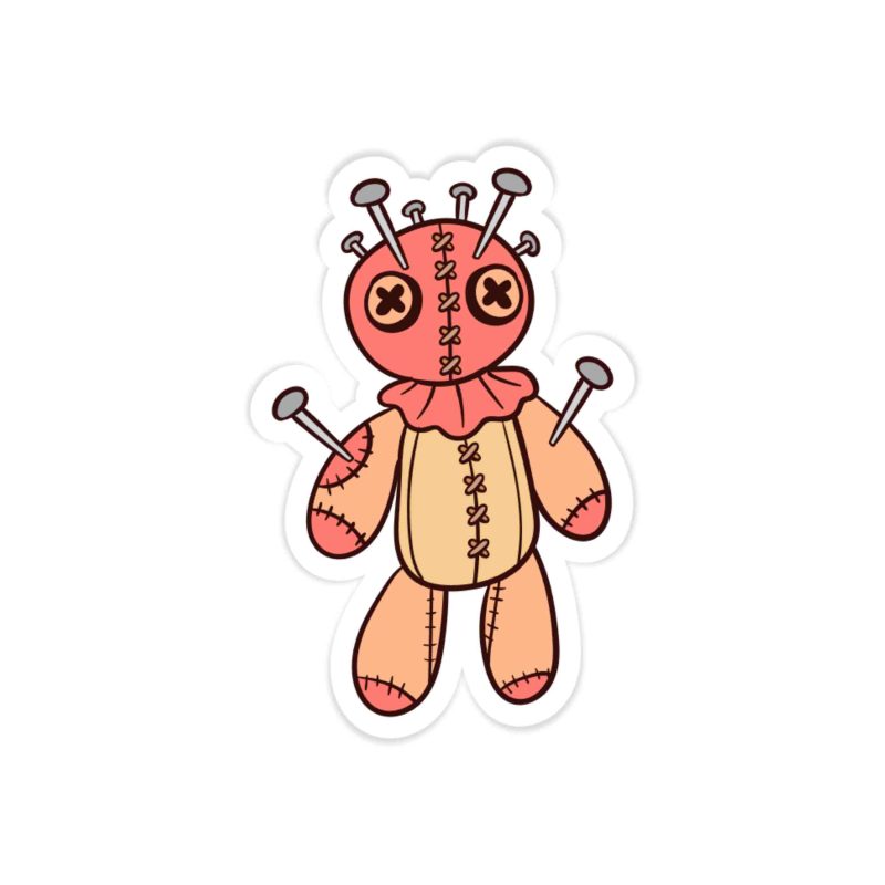 Voodoo Doll Full Color Vinyl Decal - Custom Size
