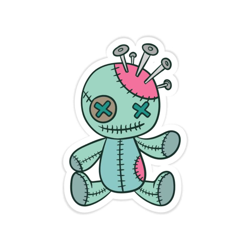 Voodoo Doll Full Color Vinyl Decal - Custom Size