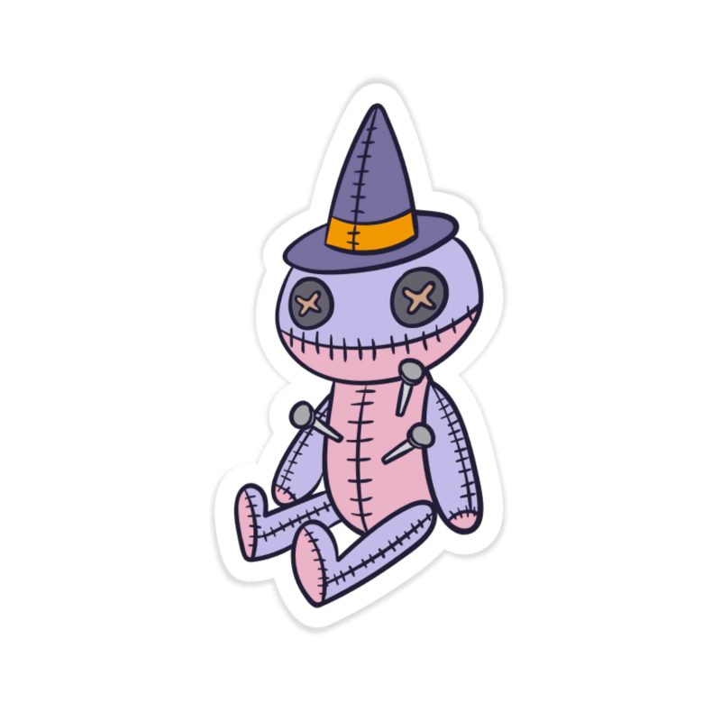 Voodoo Doll Full Color Vinyl Decal - Custom Size