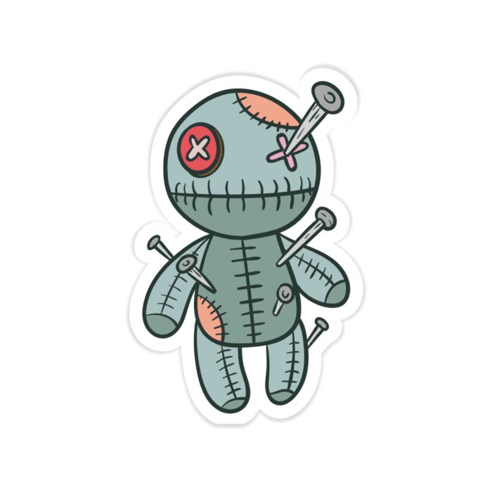 Voodoo Doll Full Color Vinyl Decal - Custom Size