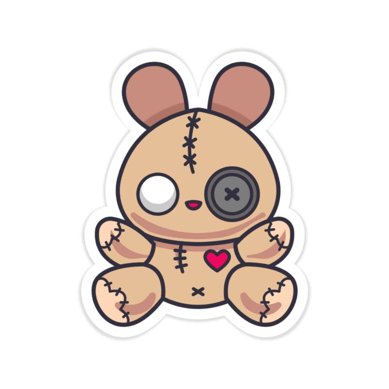 Voodoo Doll Full Color Vinyl Decal - Custom Size