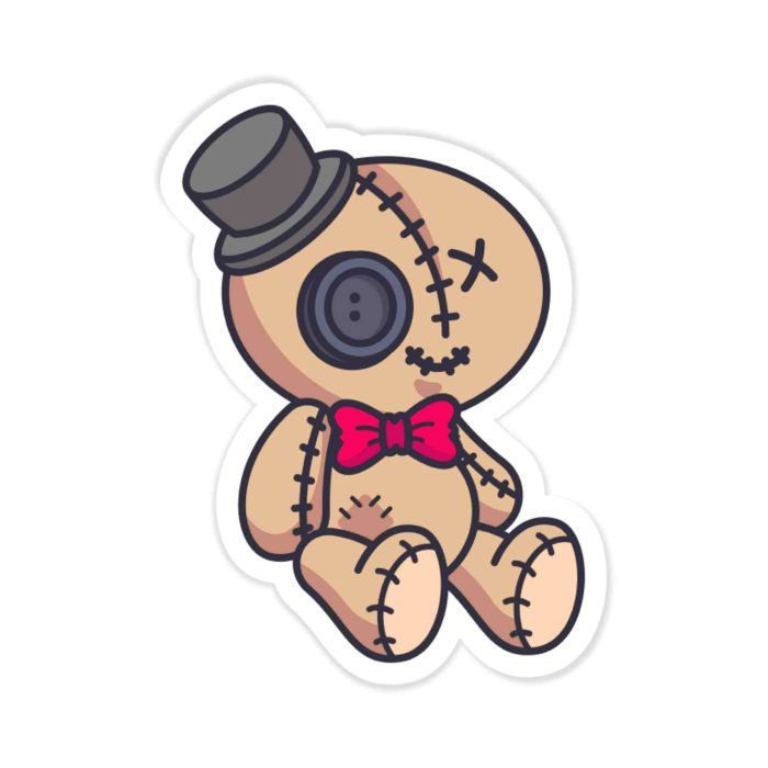 Voodoo Doll Full Color Vinyl Decal - Custom Size