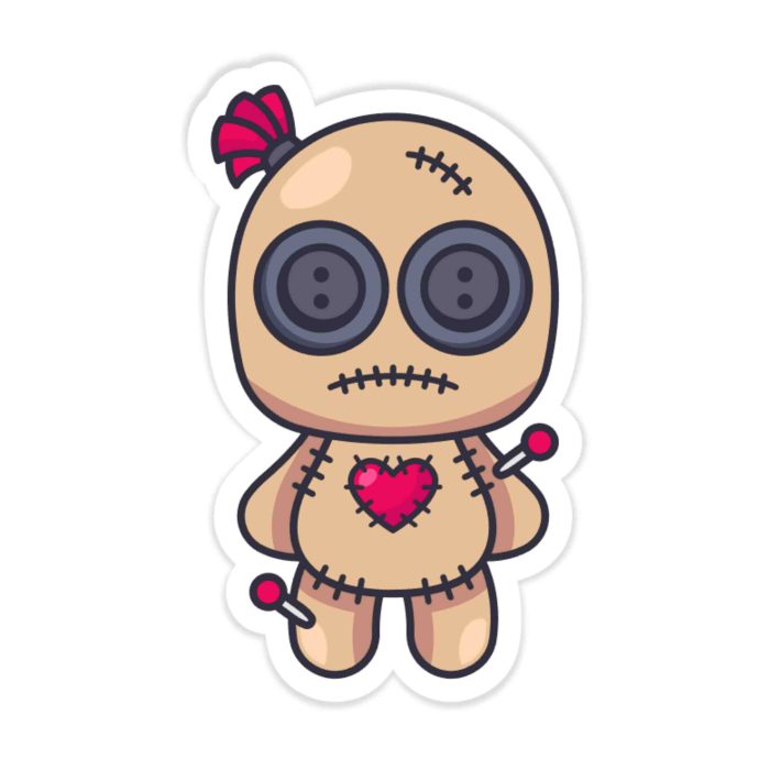 Voodoo Doll Full Color Vinyl Decal - Custom Size