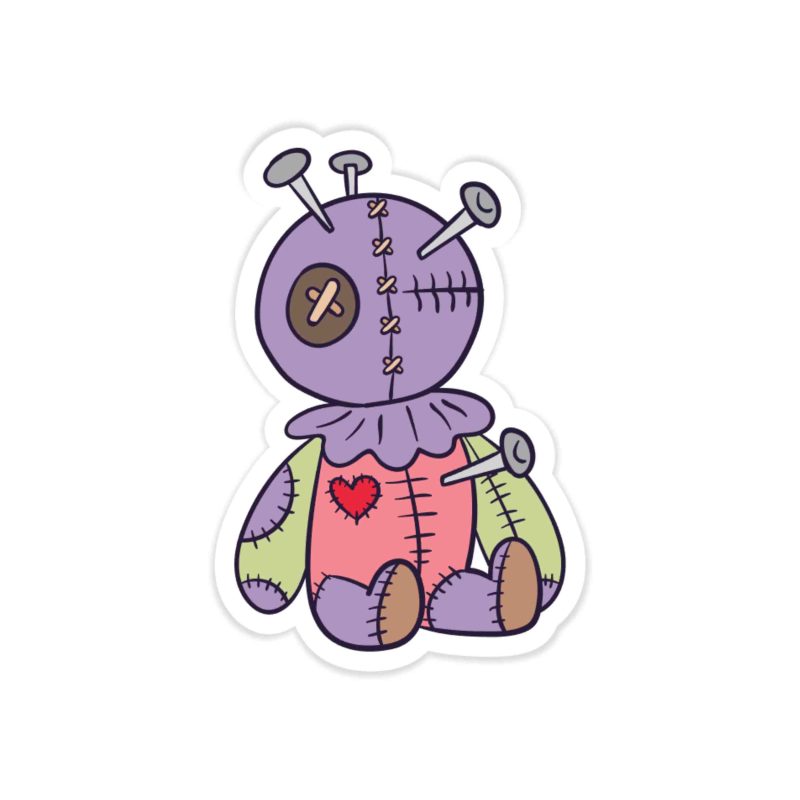 Voodoo Doll Full Color Vinyl Decal - Custom Size