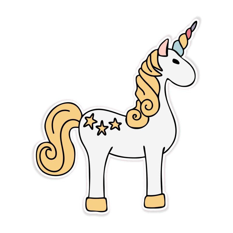 Unicorn Full Color Vinyl Decal - Custom Size