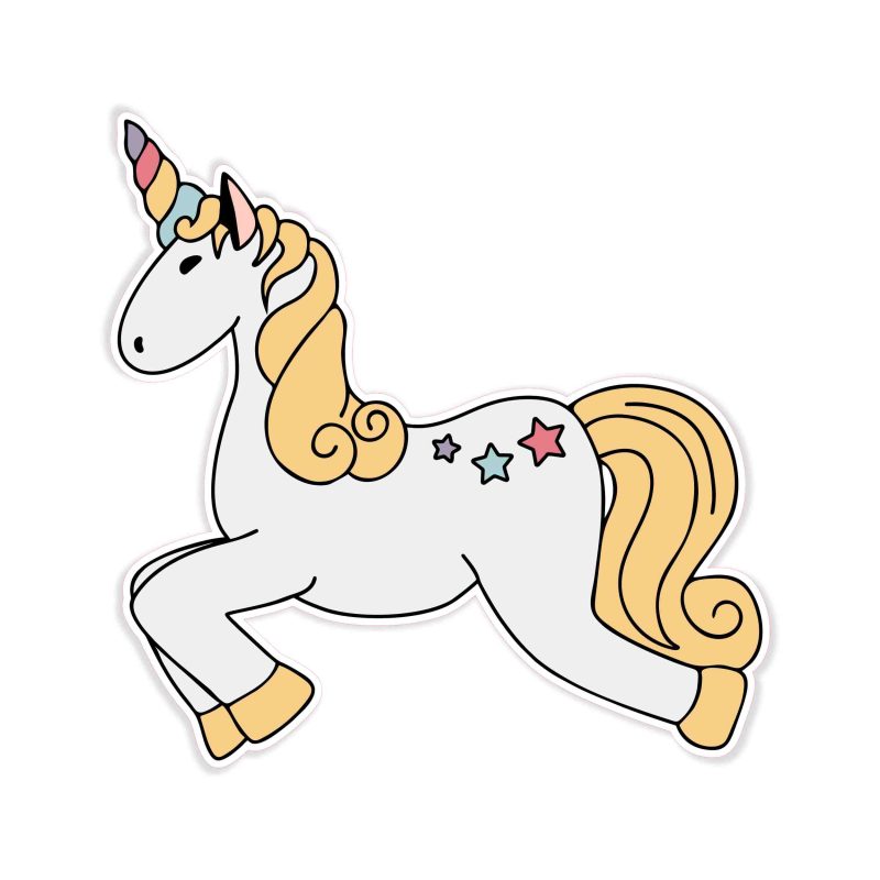 Unicorn Full Color Vinyl Decal - Custom Size