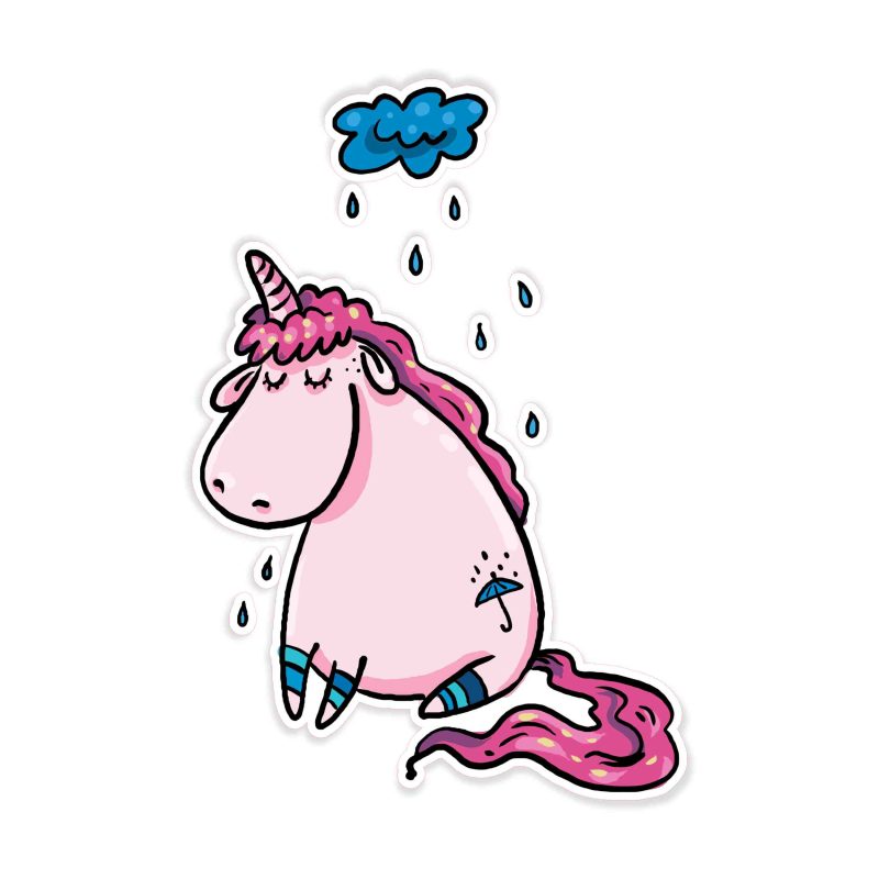 Unicorn Full Color Vinyl Decal - Custom Size