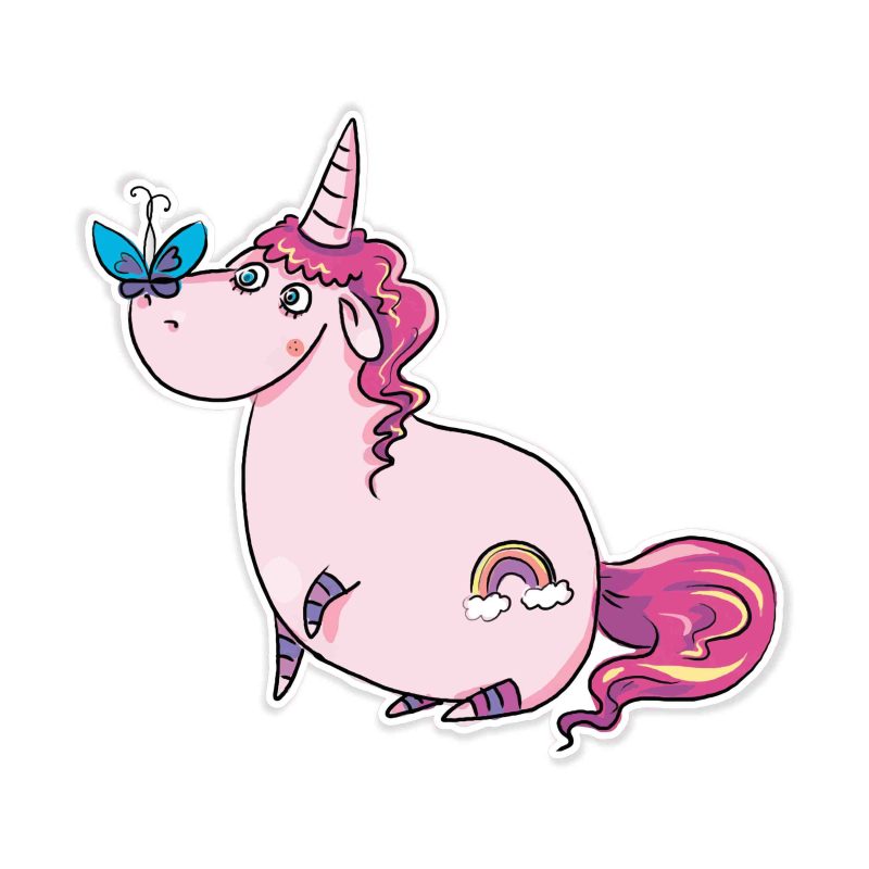 Unicorn Full Color Vinyl Decal - Custom Size