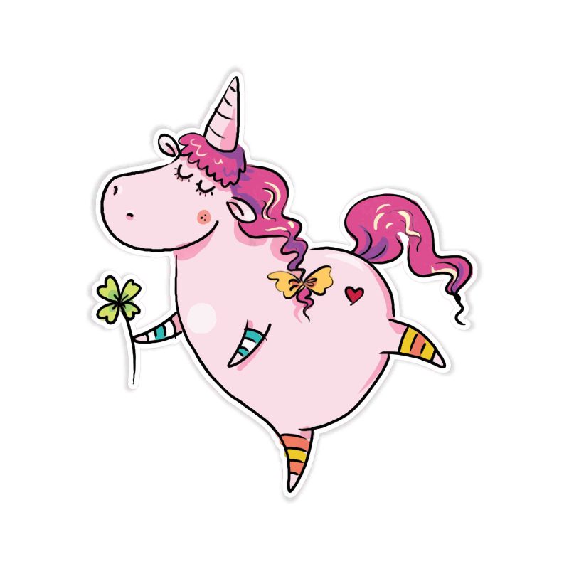 Unicorn Full Color Vinyl Decal - Custom Size