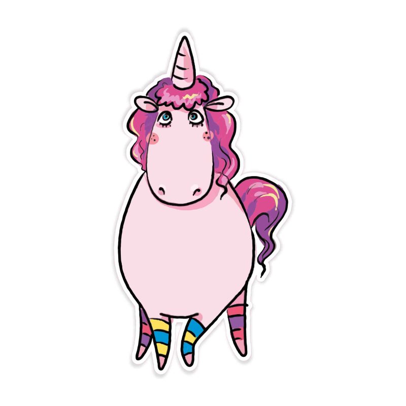 Unicorn Full Color Vinyl Decal - Custom Size