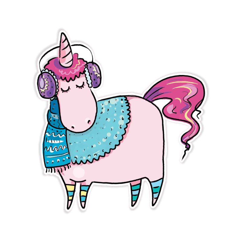 Unicorn Full Color Vinyl Decal - Custom Size