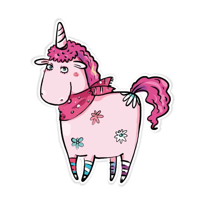 Unicorn Full Color Vinyl Decal - Custom Size