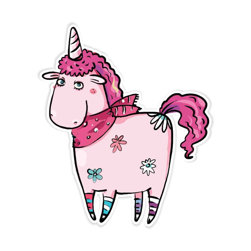 Unicorn Full Color Vinyl Decal - Custom Size