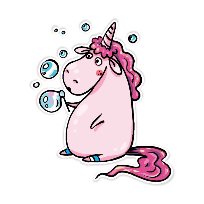 Unicorn Full Color Vinyl Decal - Custom Size
