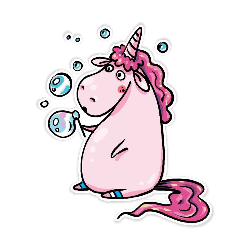 Unicorn Full Color Vinyl Decal - Custom Size