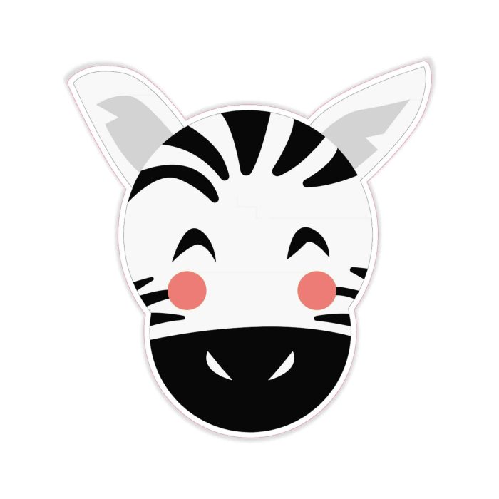 Zebra Full Color Vinyl Decal - Custom Size