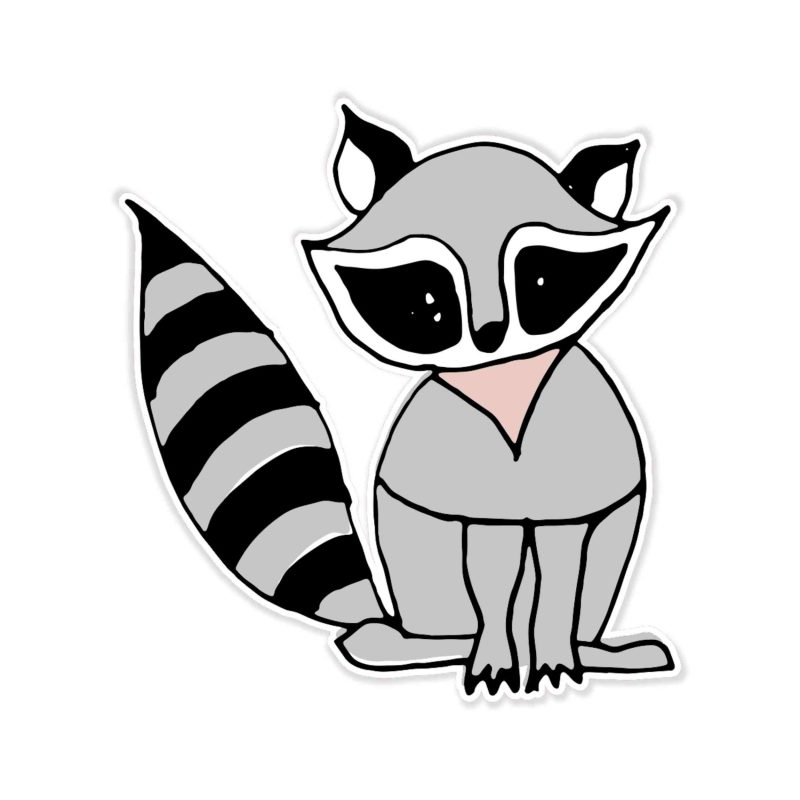 Racoon Full Color Vinyl Decal - Custom Size