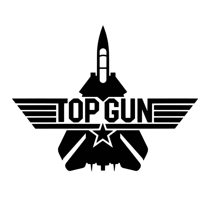 Top Gun Vinyl Decal - Custom Size