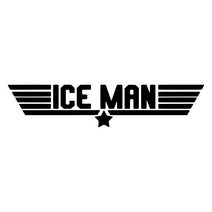 Top Gun Vinyl Decal - Ice Man - Custom Size