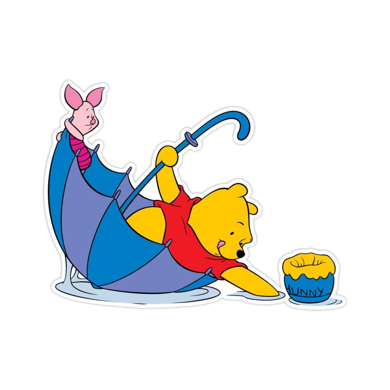 Winnie The Pooh - Pooh And Piglet - Full Color Vinyl Sticker - Custom Size