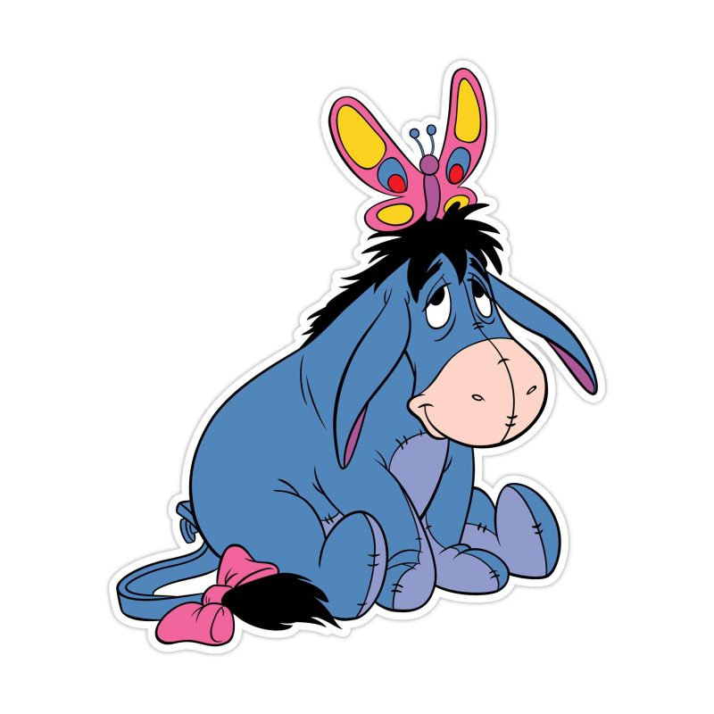 Winnie The Pooh - Eeyore - Full Color Vinyl Sticker - Custom Size