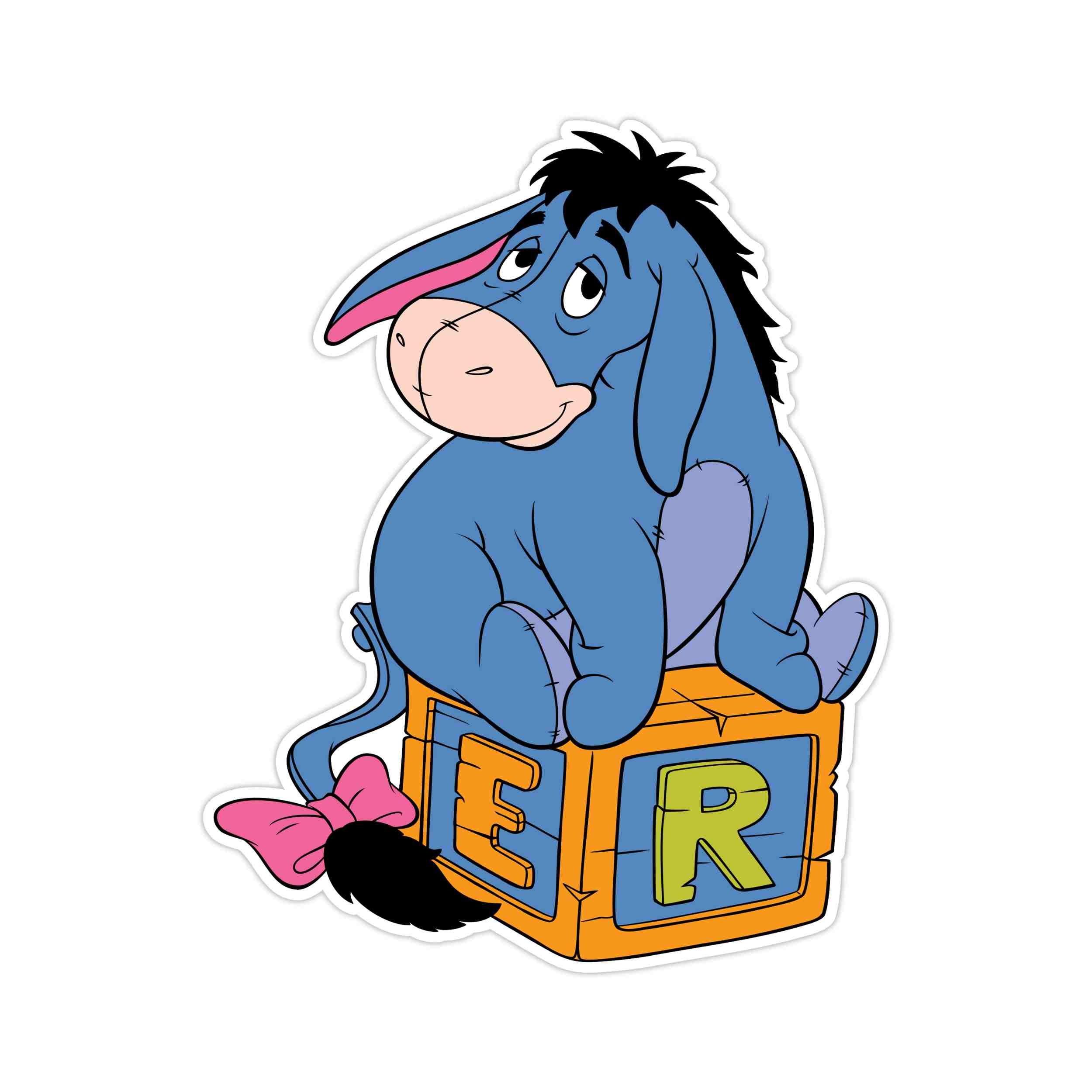Winnie The Pooh - Eeyore - Full Color Vinyl Sticker - Custom Size