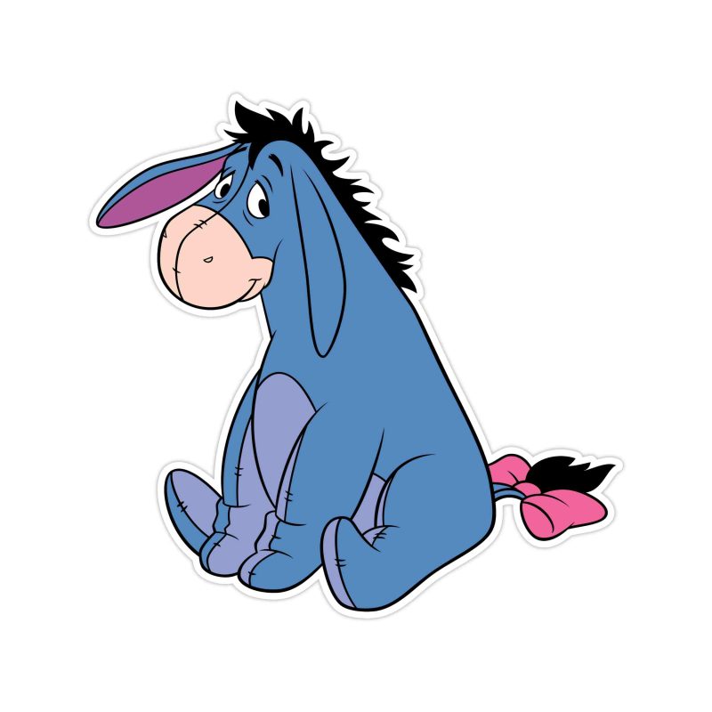 Winnie The Pooh - Eeyore - Full Color Vinyl Sticker - Custom Size